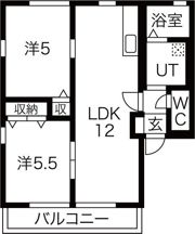 バロンドール 西の間取り画像