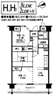 レックス豊新の間取り画像