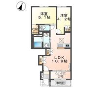 仮）御殿場市御殿場アパート【令和8年2月完工予定】の間取り画像