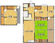 若松区中畑町貸家の間取り画像