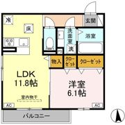 D-room上浅田2丁目の間取り画像