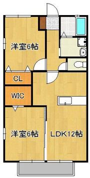 ひびきのハイムA棟の間取り画像