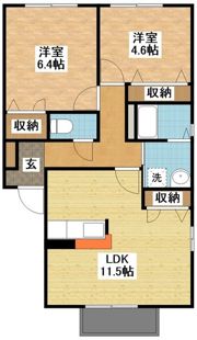 フォーレスヤマグチA棟の間取り画像