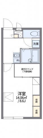 レオパレスハイメット貝塚の間取り画像