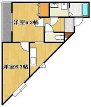 野中第6マンションの間取り画像