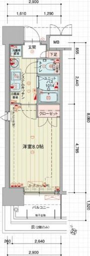 パルティール原駅前の間取り画像