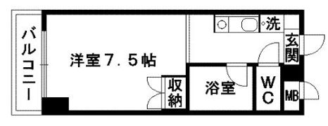 リベルテ水前寺北の間取り画像