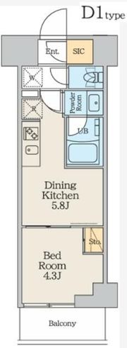 クレストコート本所吾妻橋Northの間取り画像