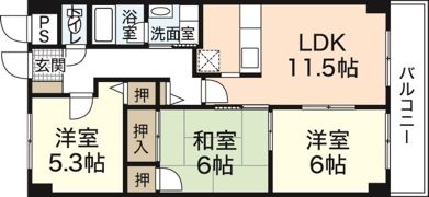 グランカーサ古江の間取り画像