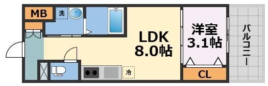 セオリー大阪ハーバーDOORの間取り画像