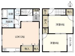 大原貸家の間取り画像