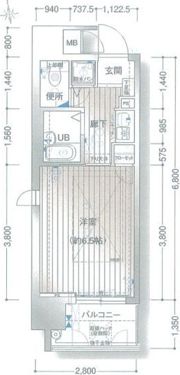 City Lifeプレサンス新大阪の間取り画像