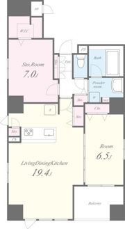 シークレフ北浜の間取り画像