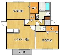 アルカディア南 B棟の間取り画像