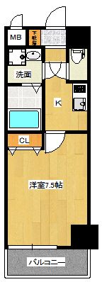 W.O.B.UMEDAの間取り画像