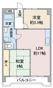 ハイツ白山の間取り画像