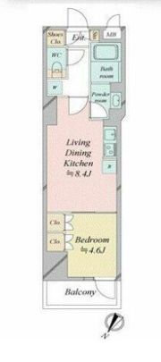 レジディア中目黒Ⅲの間取り画像