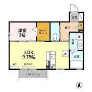 ロイヤルガーデン砺波Ⅱ Bの間取り画像