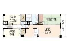 クレストコート門田の間取り画像
