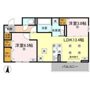 クランツ北井門Bの間取り画像