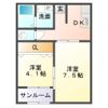 モンターニュB棟の間取り画像