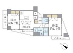 KDXレジデンス日本橋箱崎の間取り画像
