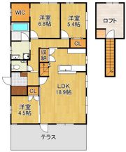 岡田町戸建 A棟の間取り画像