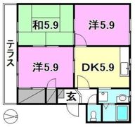 フレグランスくぼたB棟の間取り画像
