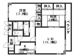 長束ビルの間取り画像