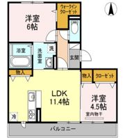 エクシード田中 B棟の間取り画像