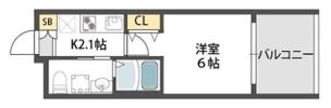 コンチネンタル東小橋の間取り画像