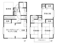 北斎院町一戸建EJの間取り画像