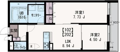 イクシオLierreの間取り画像