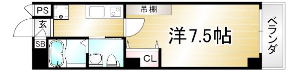 フラッティ今出川天神の間取り画像