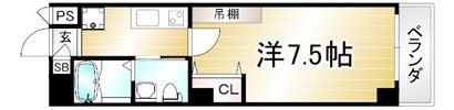 フラッティ今出川天神の間取り画像