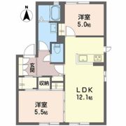 ラ パルテール福泊 Ⅲ棟の間取り画像