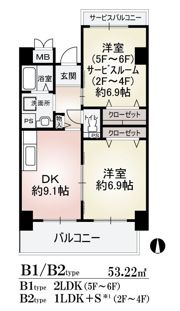 ノーブルコートの間取り画像