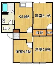 アーバン十字路A棟の間取り画像