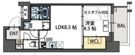 ラ・フォルム天満橋EASTの間取り画像