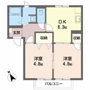 フレグランスB棟の間取り画像