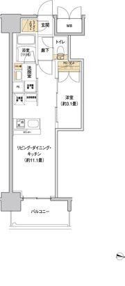 リビオメゾン新大阪の間取り画像