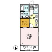 ルビー Dの間取り画像