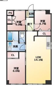 サンライト南浦和2番館の間取り画像