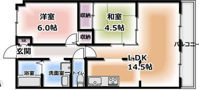キングマンションの間取り画像