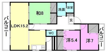 プレジール道後の間取り画像