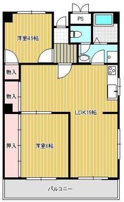 コーポ西鳴水の間取り画像