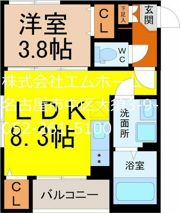 ハーモニーテラス幸心の間取り画像