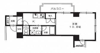 ハイライズ皆実の間取り画像