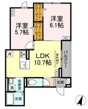 Asset-Court 武蔵台の間取り画像