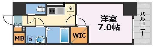 エスプレイス大阪ガルフレジデンスの間取り画像